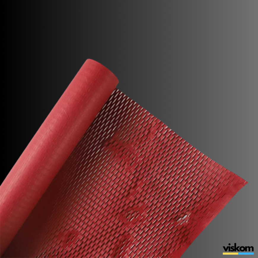 Крафт папір стільниковий 50 см х 9 м Honeycomb, червоний в рулоні 5010b фото