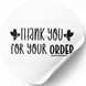Wei&szlig;es Etikett ⌀50 mm &bdquo;Thank You 15&ldquo; (250 St&uuml;ck/Rolle), selbstklebend 50whitethankyou15 photo 1