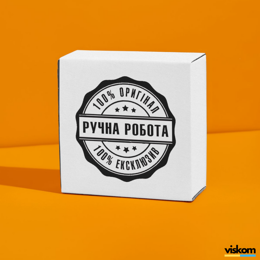 Beyaz etiket 100х100 mm &laquo;Ручна Робота 06&raquo; (100 adet/rulo) kendinden yapışkanlı 100100whiteruchnarobota06 photo