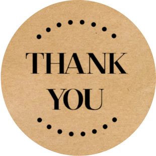 Етикетка крафт ⌀50 мм &laquo;Thank You 10&raquo; (250 шт/рулон) самоклеюча 50brownthankyou10 фото