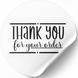 White label ⌀50 mm "Thank You 16" (250 pcs/roll) self-adhesive 50whitethankyou16 photo 1