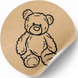 Etykieta Kraft ⌀50 mm &laquo;Teddy Bear&raquo; (250 szt./rolka) samoprzylepna 50brownTeddyBear photo 2