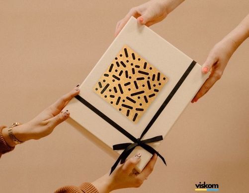 Етикетка крафт 100x100 мм "Elements" (100 шт/рулон) з друком, самоклеюча Viskom 100100elements photo