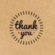Етикетка крафт 100x100 мм "Thank You 14" (100 шт/рулон) з друком, самоклеюча Viskom 100100Thankyou14 photo 2