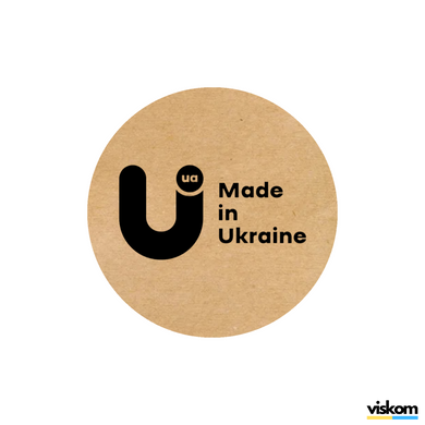 Етикетка крафт ⌀26 мм &laquo;Made in Ukraine 02&raquo; (500 шт/рулон) 26madeinukraine02 фото