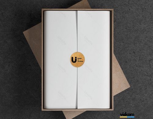 Етикетка крафт ⌀26 мм &laquo;Made in Ukraine 02&raquo; (500 шт/рулон) 26madeinukraine02 фото