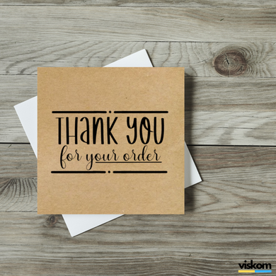 Етикетка крафт 100x100 мм "Thank You 16" (100 шт/рулон) з друком, самоклеюча Viskom 100100Thankyou16 photo