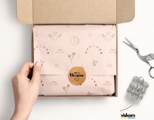 Етикетка крафт ⌀26 мм &laquo;Made in Ukraine 01&raquo; (500 шт/рулон) 26madeinukraine2 photo
