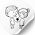 Етикетка біла ⌀50 мм &laquo;Love Boy & Girl&raquo; (250 шт/рулон) самоклеюча 50whiteLove Boy&Girl фото