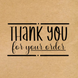 Етикетка крафт 100x100 мм "Thank You 16" (100 шт/рулон) з друком, самоклеюча Viskom 100100Thankyou16 photo 2
