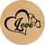 Етикетка крафт ⌀50 мм &laquo;Love 06&raquo; (250 шт/рулон) самоклеюча 50brownlove-06 фото