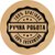 Kraft label ⌀50 mm &laquo;Ручна Робота 06&raquo; (250 pcs/roll) self-adhesive 50brownruchnarobota06 photo