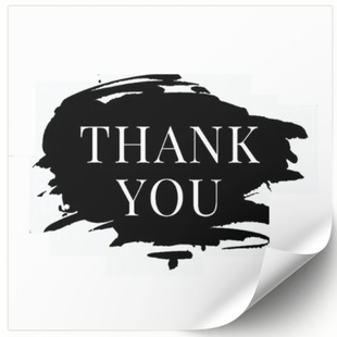 Етикетка біла 100х100 мм &laquo;Thank You 01&raquo; (100 шт/рулон) самоклеюча 100100whiteThankYou01 фото