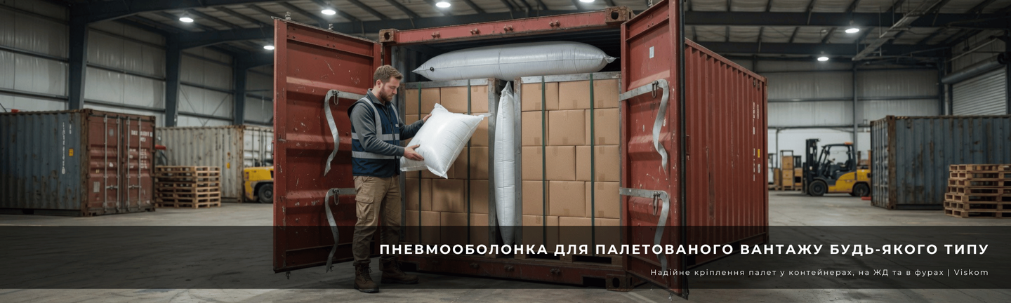 Пневмооболонка для кріплення та захісту вантажу з/д морем та авто_viskom.com.ua