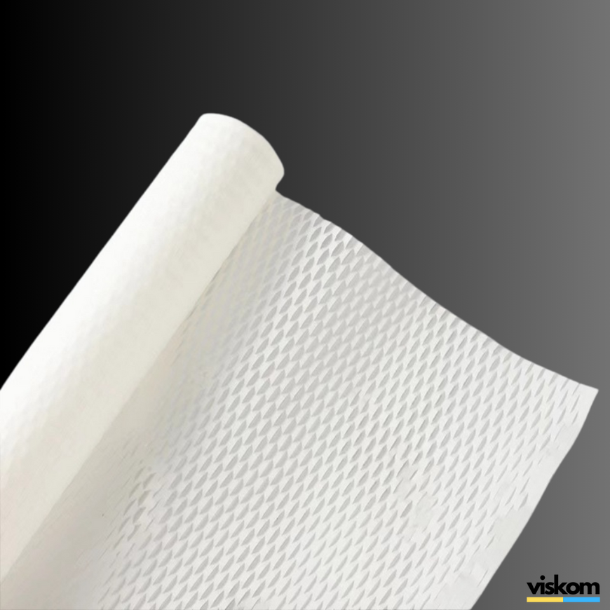 Крафт бумага сотовая 50 см х 9 м Honeycomb, белая в рулоне 509white фото