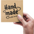 Етикетка крафт 100x100 мм "Handmade 02" (100 шт/рулон) з друком, самоклеюча Viskom 100100Hand--made photo
