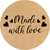 Kraftpapier-Etikett ⌀50 mm &laquo;Made with love 02&raquo; (250 St&uuml;ck/Rolle), selbstklebend 50brownmadewithlove02 photo