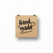 Етикетка крафт 100x100 мм "Handmade 02" (100 шт/рулон) з друком, самоклеюча Viskom 100100Hand--made photo 3