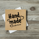 Етикетка крафт 100x100 мм "Handmade 02" (100 шт/рулон) з друком, самоклеюча Viskom 100100Hand--made photo 5