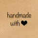 Етикетка крафт 100x100 мм "Handmade 03" (100 шт/рулон) з друком, самоклеюча Viskom 100100Handmade03 фото 2