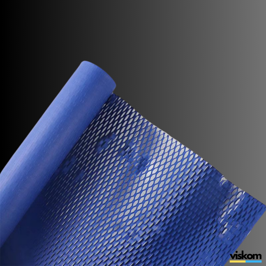 Крафт бумага сотовая 50 см х 9 м Honeycomb, темно синяя в рулоне 509darkblue фото