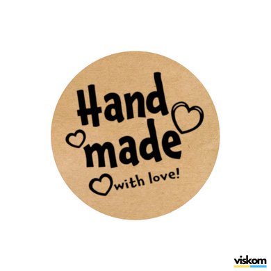 Етикетка крафт ⌀26 мм &laquo;Handmade 02&raquo; (500 шт/рулон) 26handmade02 photo