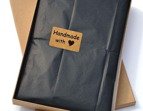 Етикетка крафт "Handmade 03" 40х25 мм (250 шт/рулон)