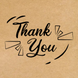 Етикетка крафт 100x100 мм "Thank You 06" (100 шт/рулон) з друком, самоклеюча Viskom 100100Thankyou06 фото 2