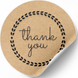 Kraft label ⌀50 mm "Thank You 13" (250 pcs/roll) self-adhesive 50brownthankyou13 photo 2