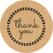 Kraft label ⌀50 mm "Thank You 13" (250 pcs/roll) self-adhesive 50brownthankyou13 photo 1