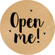 Kraft label ⌀50 mm &laquo;Open Me 04&raquo; (250 pcs/roll) self-adhesive 50brownOpenme-04 photo 1