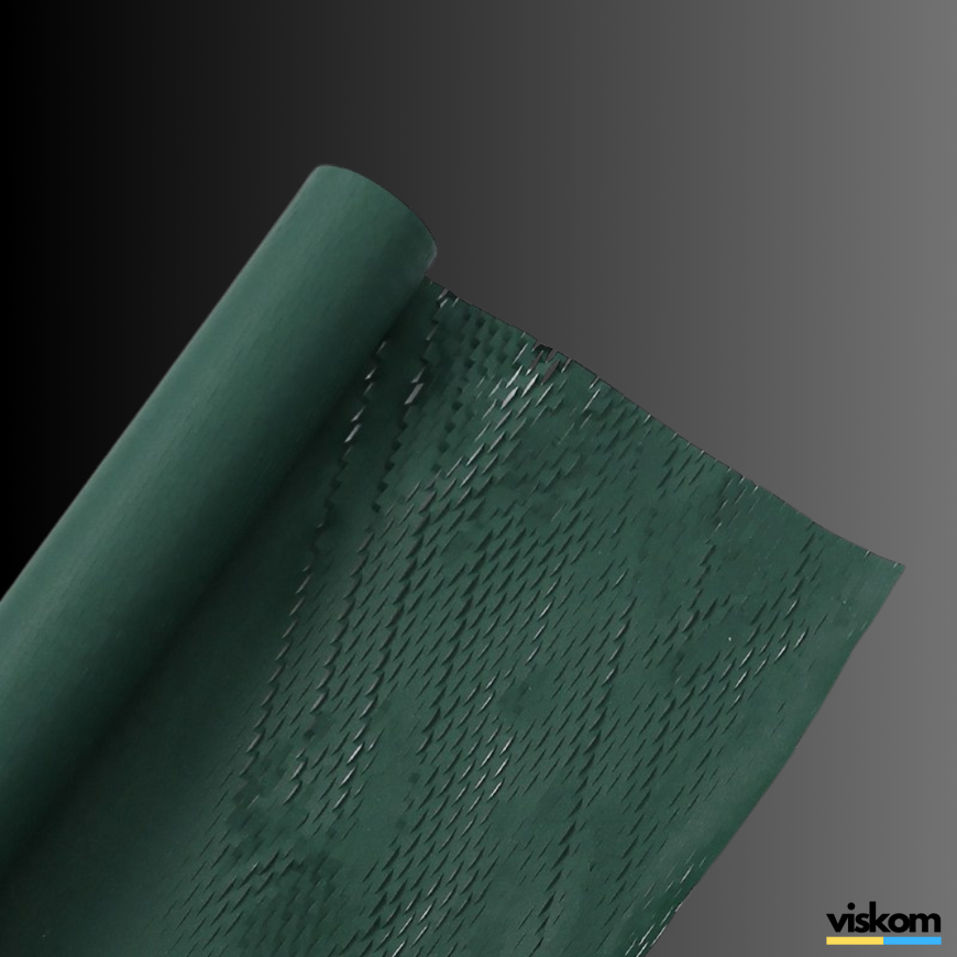 Крафт папір стільниковий 50 см х 9 м Honeycomb, темно зелений в рулоні 509darkgreen photo