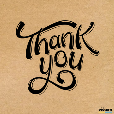 Етикетка крафт 100x100 мм "Thank You 07" (100 шт/рулон) з друком, самоклеюча Viskom 100100Thankyou07 photo