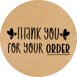 Kraftpapier-Etikett ⌀50 mm &bdquo;Thank You 15&ldquo; (250 St&uuml;ck/Rolle), selbstklebend 50brownthankyou15 photo