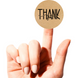 Етикетка крафт ⌀26 мм &laquo;Thank You 03&raquo; (500 шт/рулон) 26Thankyou03 фото 1