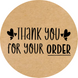 Kraft etiket ⌀50 mm "Thank You 15" (250 adet/rulo) kendinden yapışkanlı 50brownthankyou15 photo 1