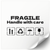 Beyaz etiket 100х100 mm &laquo;Fragile 03&raquo; (100 adet/rulo) kendinden yapışkanlı 100100whiteFragile03 photo