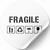 Biała etykieta ⌀50 mm &laquo;Fragile 01&raquo; (250 szt/rolka) samoprzylepna 50whitefragile01 photo