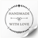 Beyaz etiket 100х100 mm &laquo;Handmade 1&raquo; (100 adet/rulo) kendinden yapışkanlı 100100whitehandmade1 photo 1