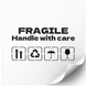Beyaz etiket 100х100 mm &laquo;Fragile 03&raquo; (100 adet/rulo) kendinden yapışkanlı 100100whiteFragile03 photo 1