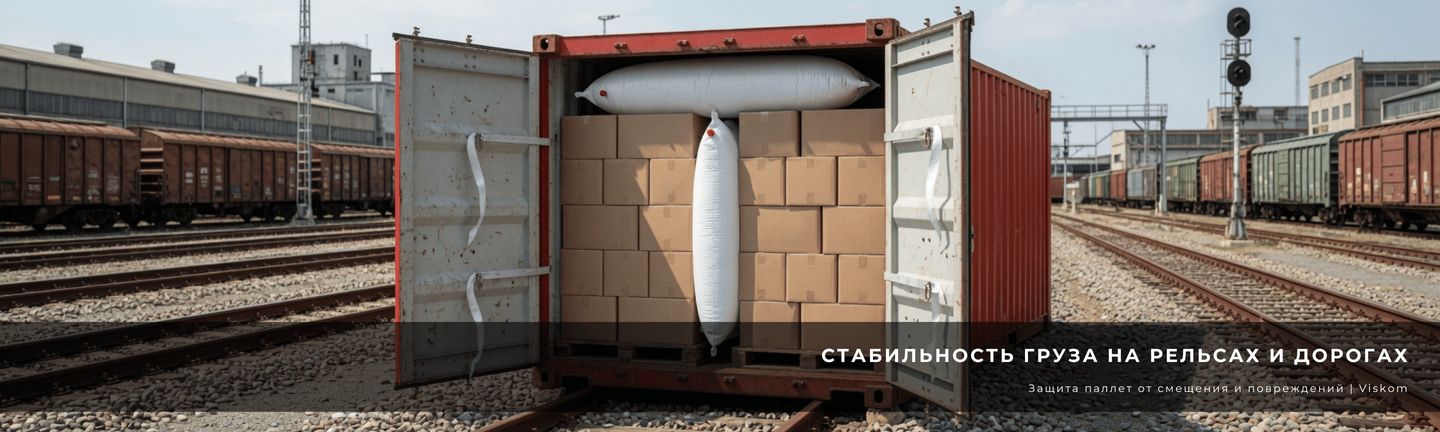 Пневмооболонка для кріплення, стабілізації, безпеки, захисту вантажу при транспортуванні різними видами транспорту