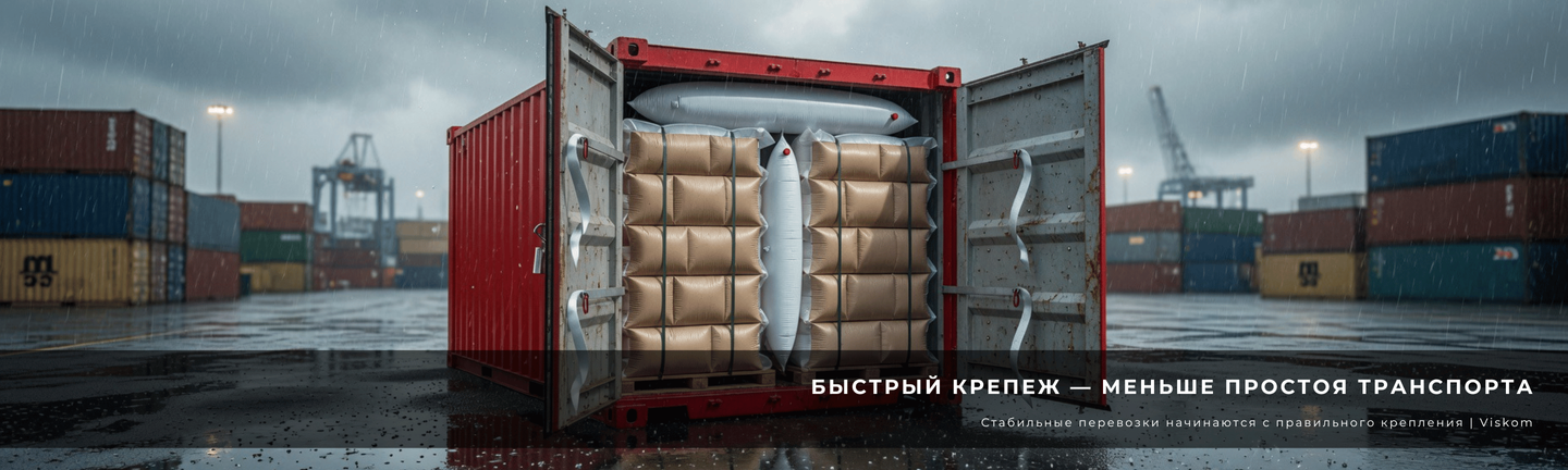 Пневмооболонка для кріплення, стабілізації, безпеки, захисту вантажу при транспортуванні різними видами транспорту