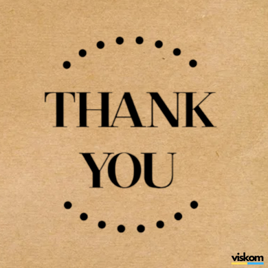Етикетка крафт 100x100 мм "Thank You 10" (100 шт/рулон) з друком, самоклеюча Viskom 100100Thankyou10 photo