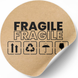 Etykieta Kraft ⌀50 mm &laquo;Fragile 02&raquo; (250 szt./rolka) samoprzylepna 50brownfragile02 photo 2